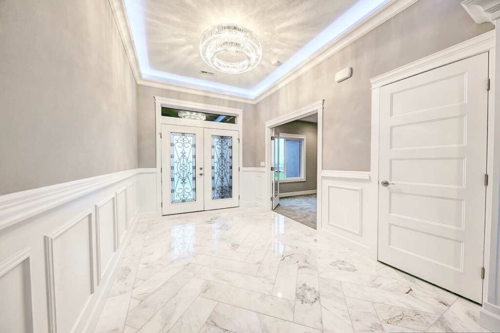 luxury white designed home Prodigy Homes