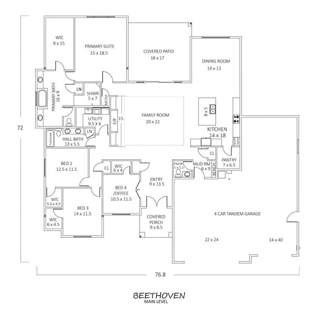 beethoven floorplan Prodigy Homes