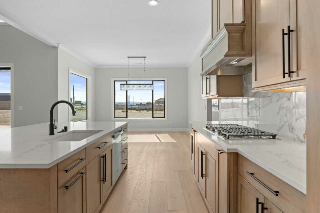 luxury kitchen and dining by Prodigy Homes